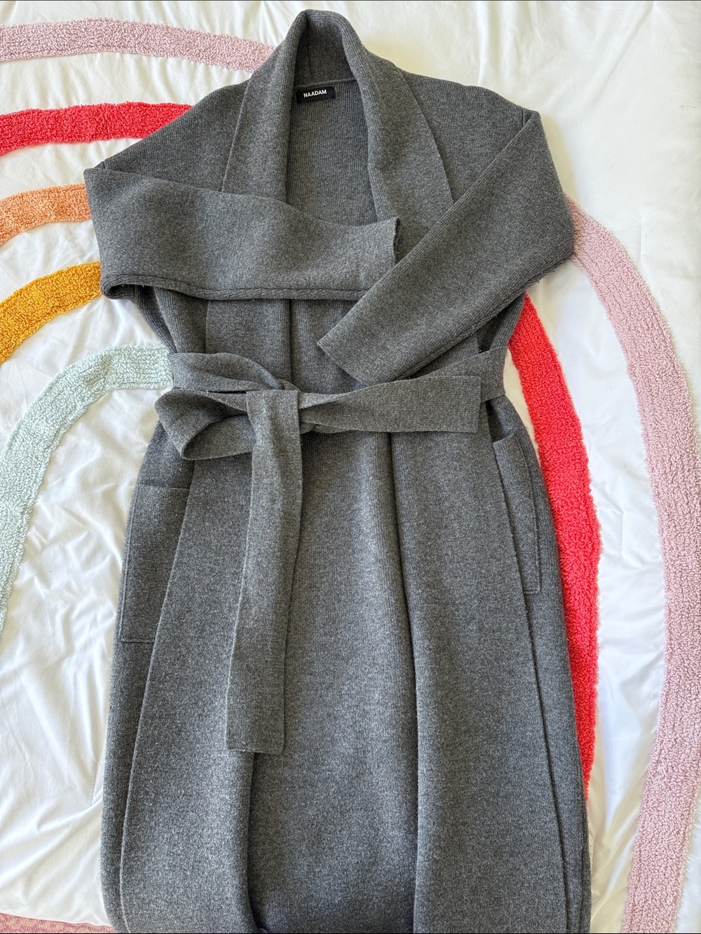 Naadam Luxe Merino Cashmere Tie Waist Coat